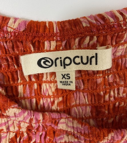 RIP CURL DAYDRIFT Maxi Dress In Red Pink Fern Viscose Women’s Size XS - Picture 2 of 10