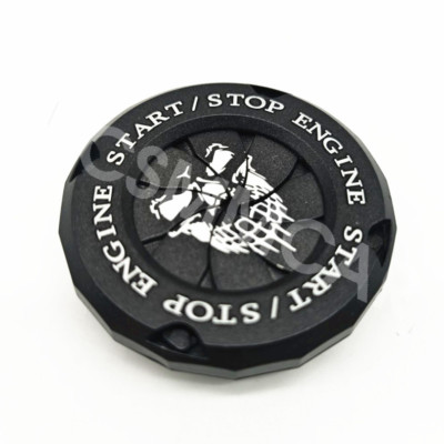Rotary Car Button Cover Start Stop Push Protector Cover Skull Head Decoration