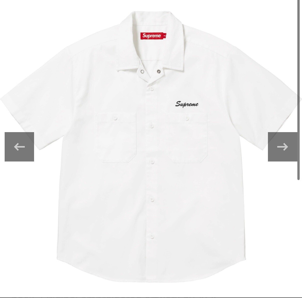 👁️ Size Medium - Supreme AOI Eyes S/S Work Shirt White - BRAND