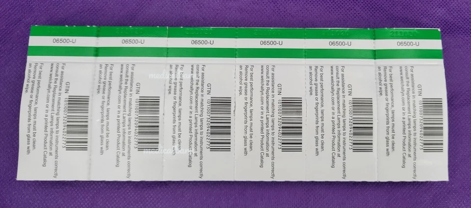 Welch Allyn 06500-U Halogen Lamp, BOX OF 6 Bulbs - NEW IN BOX - Image 3 of 4