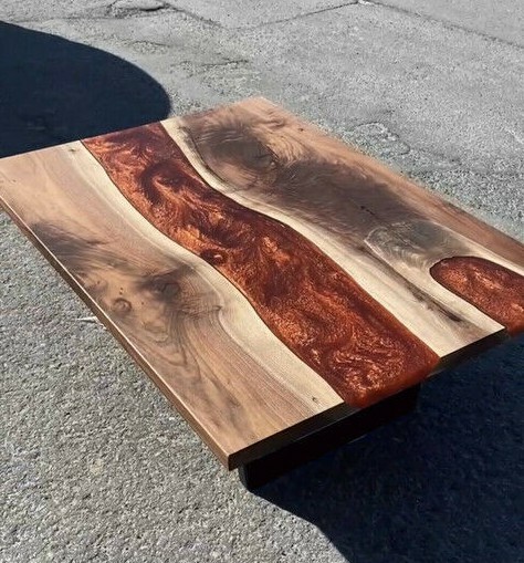 Bowne  Epoxy Center Dining Table Office Desk Table Epoxy Bar Tops Cafeteria Deco