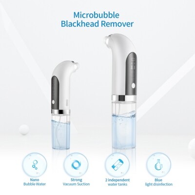 Electric Bubble Blackhead Remover LCD Display Skin Pore Acne Vacuum Face Cleaner