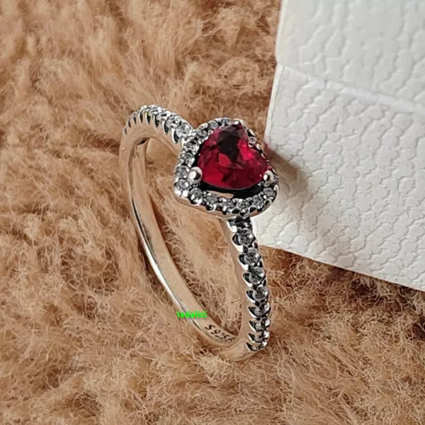 Elevated Red Heart Ring, PANDORA