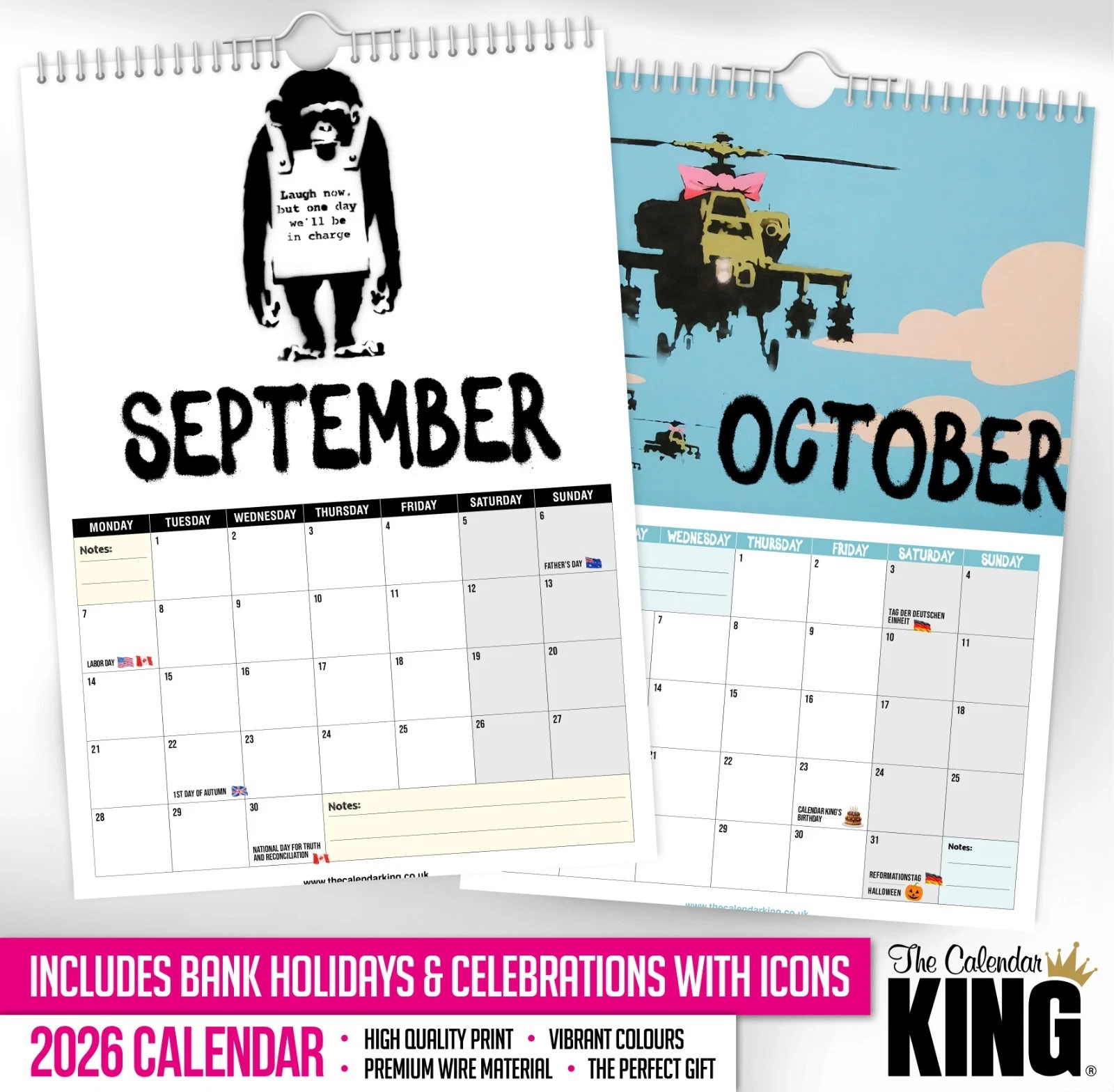 2026 Wall Calendar Banksy Art Creative Design Vertical Wall Calendar