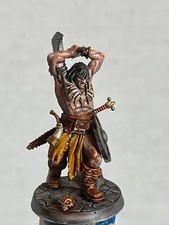 Human Barbarian /Fighter Male DND Resin, 28mm Scale Dungeons Dragons, Painted