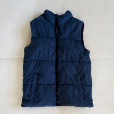 Old Navy Boys Navy Blue Puffer Vest Size 18 xxl Full Zip Lightweight Padded