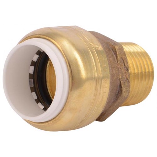 SharkBite UIP120A Push-to-Connect Brass Adapter 1/2 in. PVC x 1/2 in. MNPT