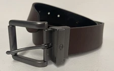 Timberland Reversible Cut-To-Fit Mens Leather Belt Black/Brown Size 32-44 Buckle