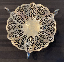 Ancienne Lovelace International Silver Company (?) Bonbonnière sur pied 6"