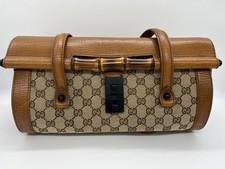 Vintage Gucci Bamboo Top Handle Bag GG Suprem...