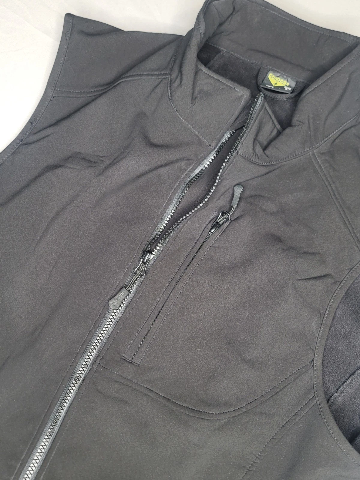 Condor Core Soft Shell Vest Mens XL Black Tactical Full Zip Outdoor Utility Vest
