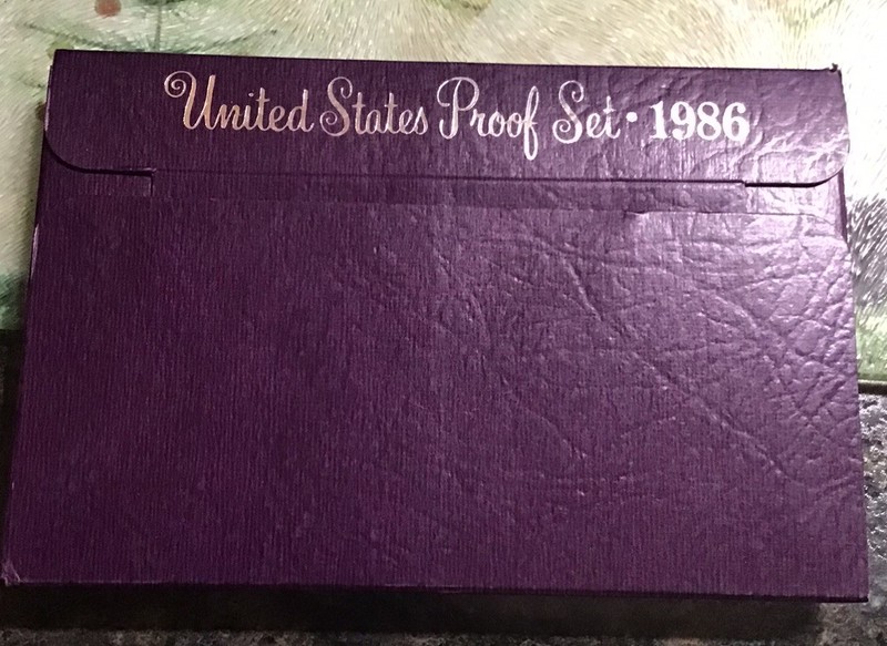 1986 Clad Proof Set U.S. Mint Original Government Packaging-Some Toning