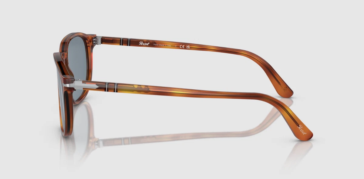 PERSOL PO3019S 96 56 Terra Di Siena Light Blue 55 mm Men's Sunglasses