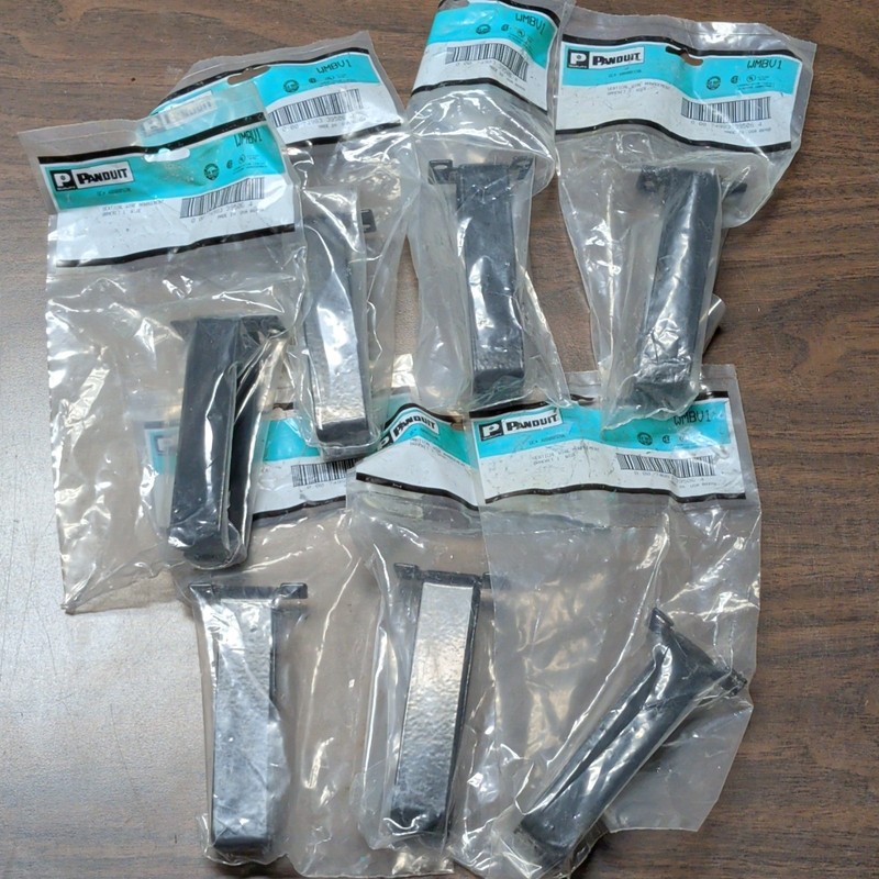 Lot (7) Panduit WMBV1 Wire Management Bracket 1" Mount Black NIP!!! Value Buy!! 
