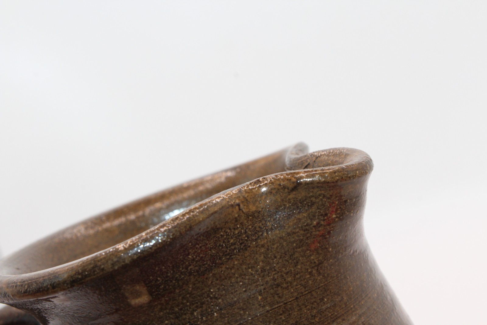 Liberty Pottery Roscoe Village OH Stoneware w/ Crow Design Pitcher 2006 Becky  