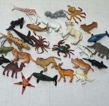 Animal Figures Toy Figurines Plastic Pretend Play Wildlife Animals Mix Lot of 25