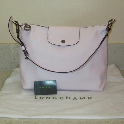 NEW Longchamp Le Pliage Xtra M Cowhide Leather Pink Hobo Shoulder bag $660+TAX