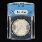 1881-O $1 MS64 ANACS Toned Morgan Silver Dollar - Great Eye Appeal