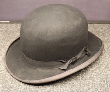 1930's  KNOX Twenty 7 5/8 Black Fedora Bowler Derby Open Road Hat Unknown 