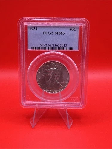 1934 PCGS MS63 WALKING LIBERTY HALF DOLLAR