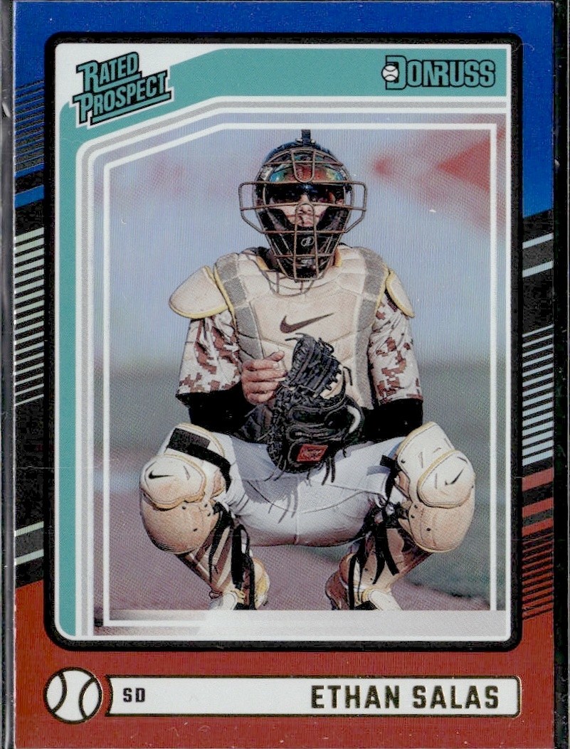 2024 Donruss Ethan Salas #124 Rated Prospect RC Padres Red / Blue