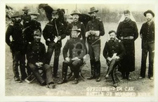1920s 7th Cavalry Officers - Commanders Wounded Knee RPPC Photo Postcard COPY
