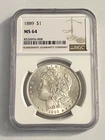 1889 Morgan Dollar $1 - NGC MS 64