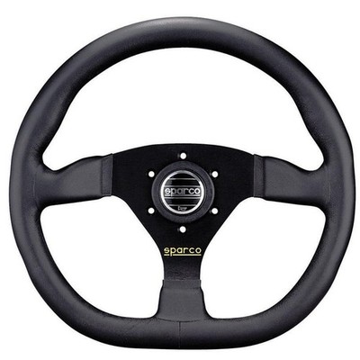 Sparco L360 Leather Black Steering Wheel Ring for Automotive Use