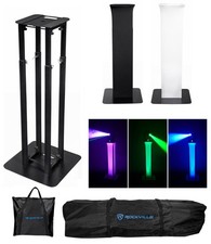 Rockville RTP32B Church Stage Design Moving Head Light Performance Totem Stand