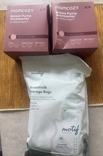 NIB Momcozy M6 Pump Parts Bundle 100ct Motif Storage Bags