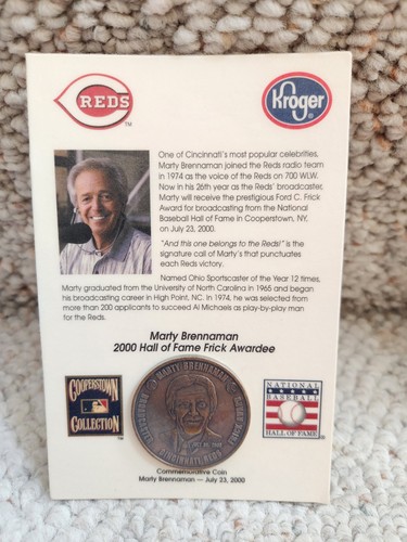 Cincinnati Reds HOF 2000 Commemorative Coin Set: Sparky, Perez, Marty Brennaman! - Picture 5 of 17
