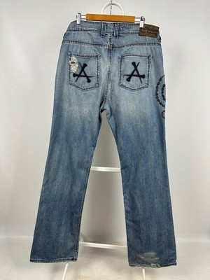 Men's Vintage Affliction x Ozzy Osbourne Denim Jeans Pants Size