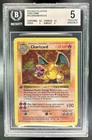 1999 Pokemon 1st Edition Charizard Shadowless Thick Stamp Holo #4/102 BGS 5