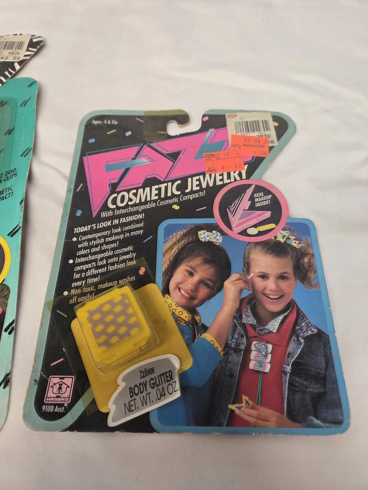 NUEVO DE COLECCIÓN 1988 Fazz Zoo Moda Joyería Maquillaje Niños Lote De 3 Pendientes Clip Glam Foto 4 de 4