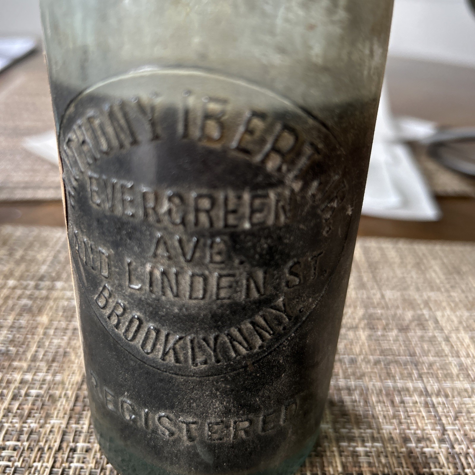 Ibert BREWERY 1890 BROOKLYN BOTTLE ORIGINAL  Pre PROHIBITION LABEL BEER Eppig
