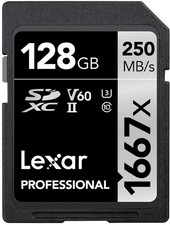 Lexar 1667x SD Card 128GB 256GB SDXC UHS-II U3 V60 250MB/s 4K DSLR Camera Pro