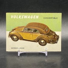 Topps World on Wheels #130 Volkswagen VW Bug Convertible Vintage Trading Card