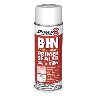 ZINSSER 1008 Primer/Sealer Stain Killer,White,13 oz. 4HFC5
