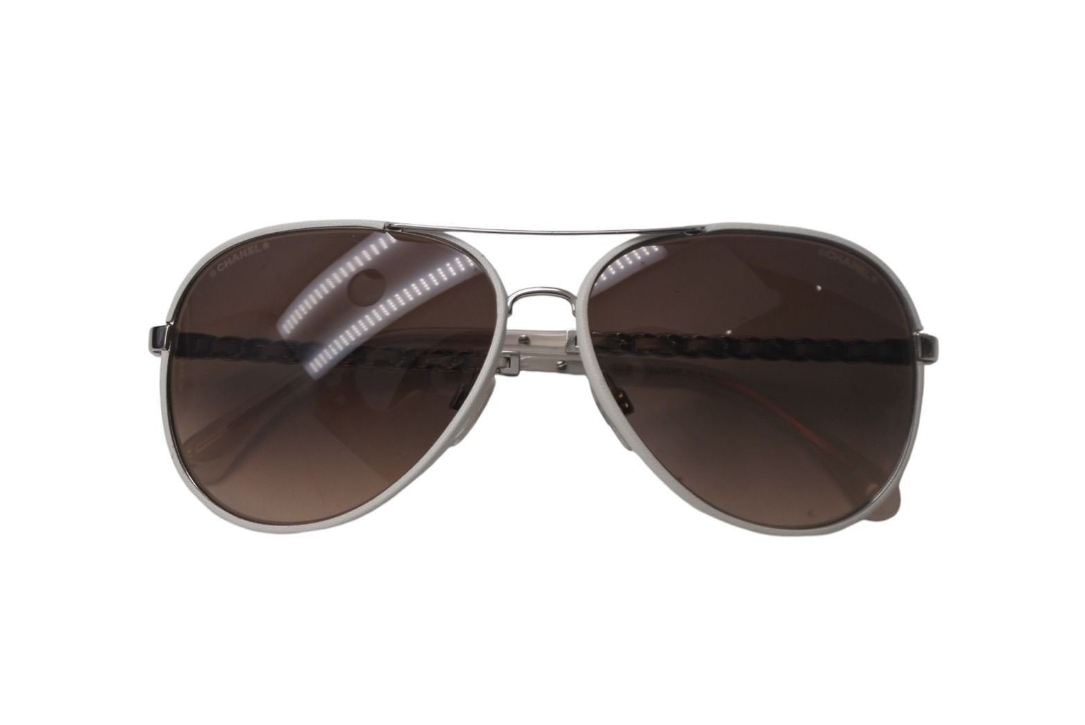 CHANEL Sunglasses 4219-Q c.124/S5 Coco Mark Chain Leather Accessories e433 image 2
