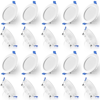 20X LED Einbaustrahler Dimmbar Einbauleuchten Flach Decken Einbau Spot Set NEW