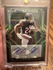 2021 Panini Obsidian - Rookies Khalil Herbert #148 Electric Etch Blue Auto /50