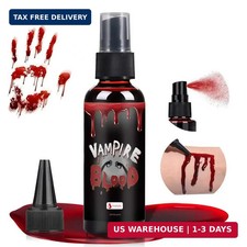 Fake Blood Spray for Halloween, 2 fl oz Washable Fake Blood Makeup, Realistic Fa