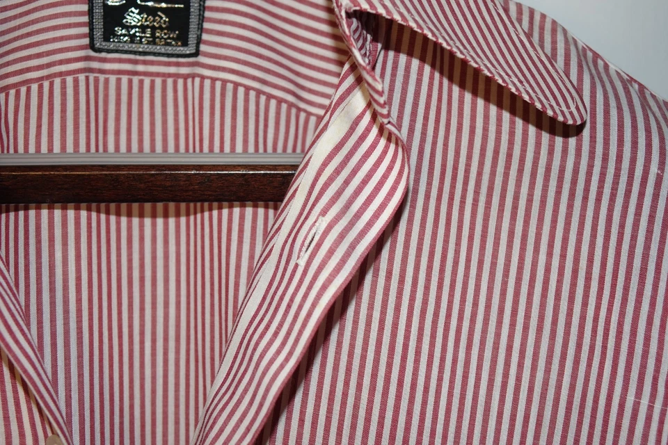 Bespoke 1970s Steed Savile row striped Shirt, Handmade - Image 2 of 4