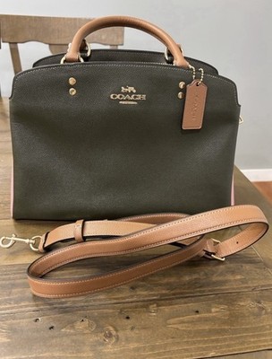Coach Colorblock Lillie Carryall Pink/Green/Brown Leather NWT $428 Retail