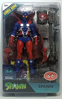 McFARLANE 2025 SPAWN 1977 PLATINUM RED & BLUE 7
