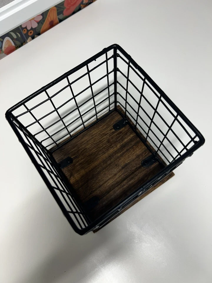 ПОСУДА Rae Dunn. Держатель, квадратная проволока и дерево, фермерский дом кухня, пикник, вечеринка - Изображение 2 из 4