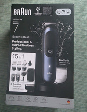 Braun All-in-One Series 7 Shaving & Grooming Kit Black, Trimmer & Stand