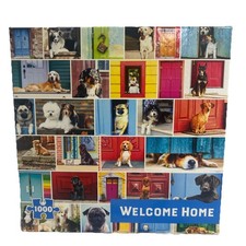 Dog 1000 Piece Puzzle Welcome Home Pug Corgi Lab Bulldog Dachshund Terrier Beagl