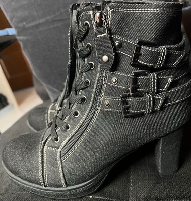 Stiefeletten schwarz / Jeans Denim von ''Black Premium by EMP'' Gr 41 WIE NEU