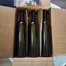 Nicebottles Green Glass Wine Bottles w/ Corks 750 mL Pack of 6
